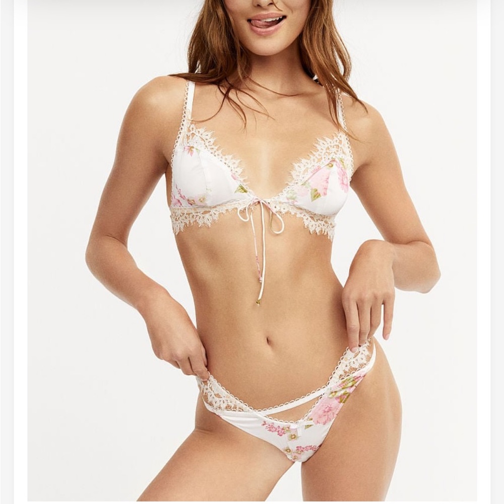 For love & lemons Melrose thong panties floral XS